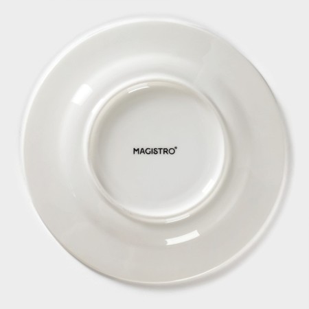 Porcelain saucer Magistro rodos, d = 15.4 cm, white color-3