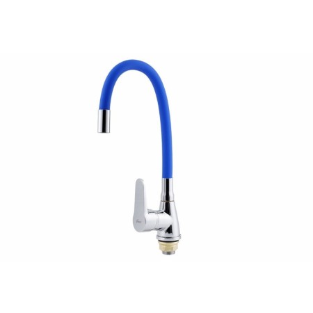 FAUZT FZS-822-B101 kitchen mixer, single-leaf, excess length 180 mm, chrome/blue