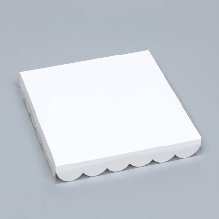 Box for cookies, white, 21 x 21 x 3 cm-2
