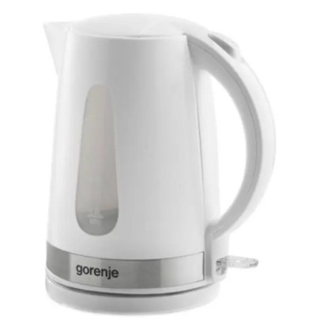 Gorenje K17WE kettle, metal/plastic, 1.7 l, 2200 watts, white/silver
