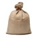 Jute bag, 45 × 60 cm, density 315 g/m², weaving 46 × 40 threads, with ties