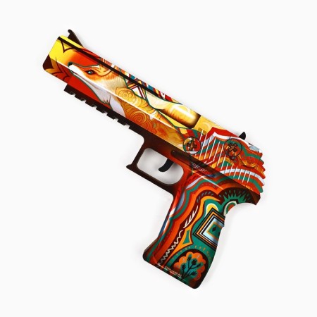 Wooden weapons, children's souvenir "Fenec", gun, 22.5 x 14 cm-1