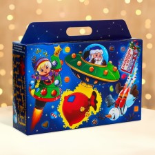 New Year. Gift box New Year's portfolio wide 