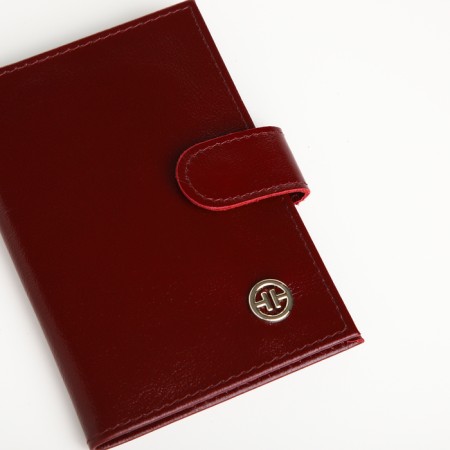 Cover for auto documents on the button, Textura, burgundy color-3