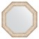 Mirror in the baguette frame, vignette silver 109 mm, 80.6x80.6 cm