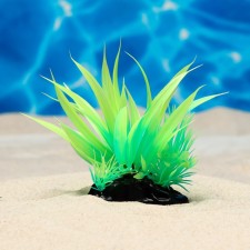 The plant is artificial aquarium, luminous, 10 cm, green