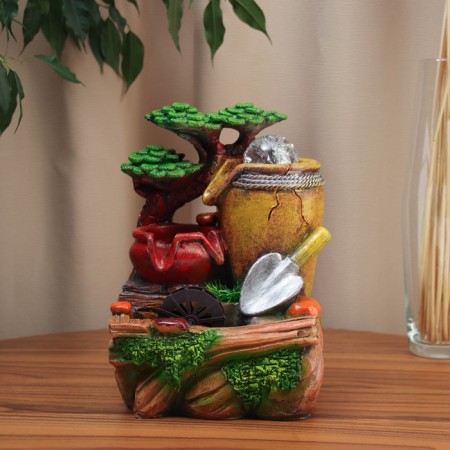 Fountain "barrels and shovel" 27x18 cm (with backlight)