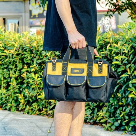 Deli tool bag, 14 pockets, oxford, belt, 360 x 180 x 250 mm-2