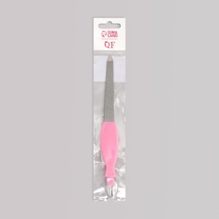 Metal peel-trimmer for nails, curly handle, with a protective cap, 17 cm, color mix-4