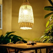 Lamp ceiling from the rattan 