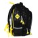 School backpack 40x33x15cm, ergonomic back, Across 410, black/yellow