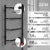 Electric towel Zein PE-05, Victoria, 400x600 mm, 4 crossbars, black