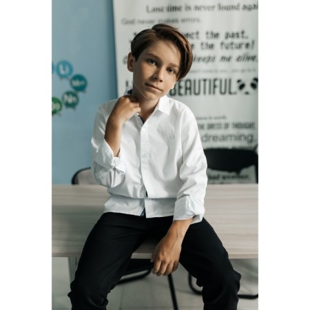 Surchaka is upper for boys, height 110-116 cm, white color-7