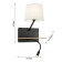 Wall lamp LIGA 285 mm, 245 mm, E27+LED 42W