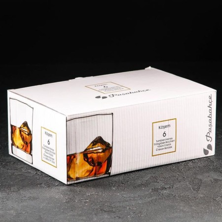 A set of glass glasses for whiskey kosem, 285 ml, 6 pcs-1
