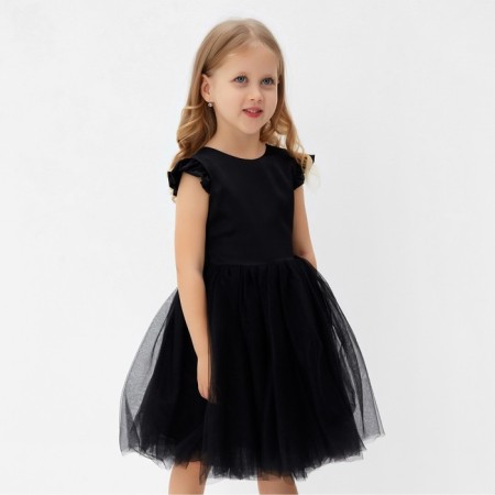 Платье нарядное детское MINAKU: PartyDress, цвет чёрный, рост 104 см-5