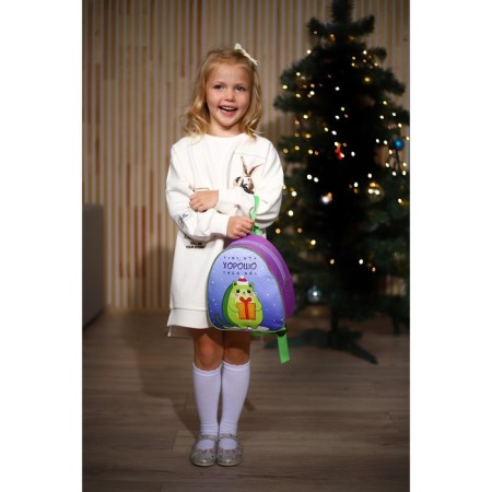 New Year's children's backpack "The one who behaved well", avocado, for the New Year-7