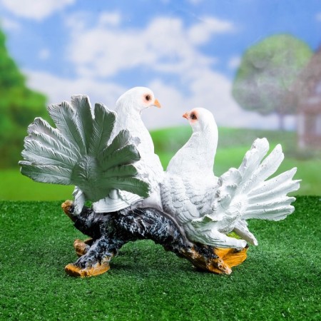 Garden figure "Pigeons on the snag" 18x37x25cm-2