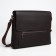 Male business bag, textura, long belt, brown color