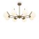 Charya Freya Fr5173PL-08BS MoonRock, 840x840x430 mm, E27, 8x60W, brass color
