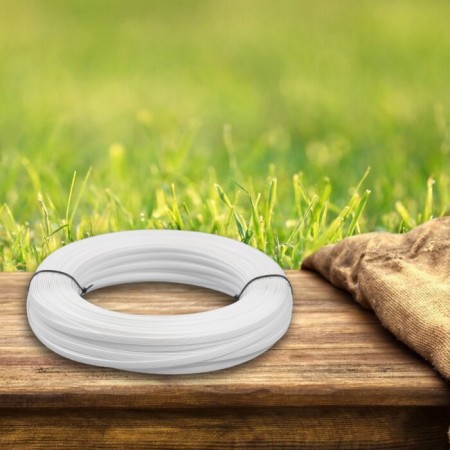 Artificial rattan 8 mm 100 m wave (white)