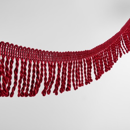 Decorative braid “Washing fringe”, 6.5 cm, 20 ± 0.5 m, burgundy color
