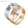 Ring "Day-Night", pink gilding with postponement, 19 size