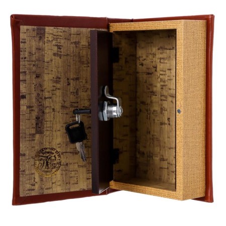 Safe wood book leather embossing "Philosophy of success" 21x13x5 cm-7