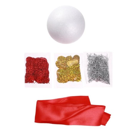 New Year's set for creativity. Fir -tree ball "Happy New Year!" With sequins-3