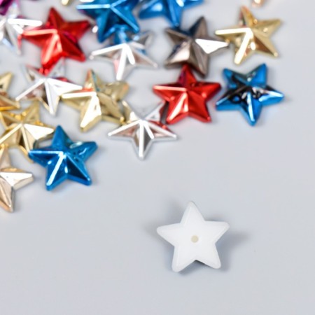 Decor for creativity Plastic "Stars" Color Mix set 50 pcs 1.4x1.4 cm-2