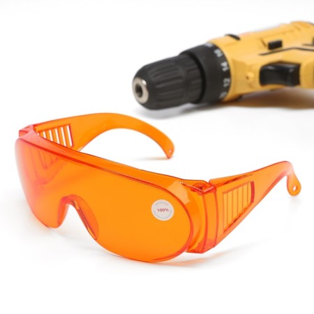 Glasses protective tundra, orange, open type, shockproof material-3