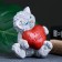 Figure "Cat with my heart I love you" gray, 13x10x11cm