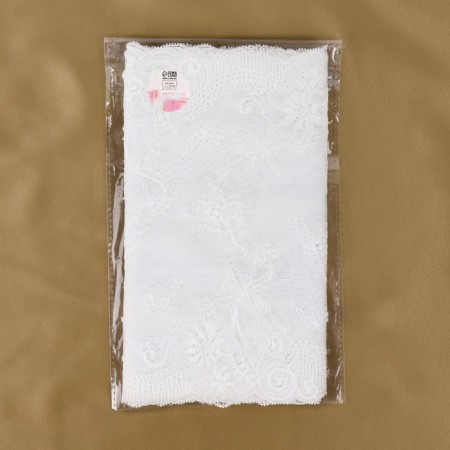 Lace elastic fabric, 240 mm × 2.7 ± 0.5 m, white color-3