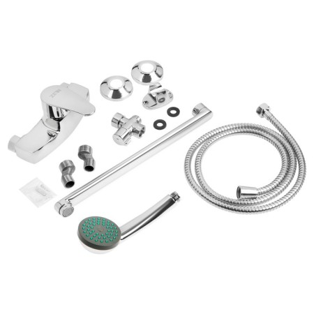 Bath mixer Zein Z2740, pour 35 cm, 35 mm cartridge, with a shower, chrome-10