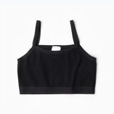 Top for a girl, black color, height 128 cm (34)