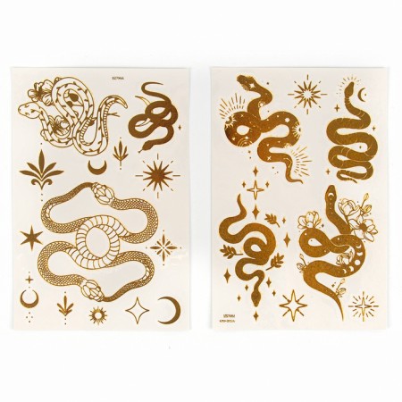 Talent school translated tattoo snake golden-2