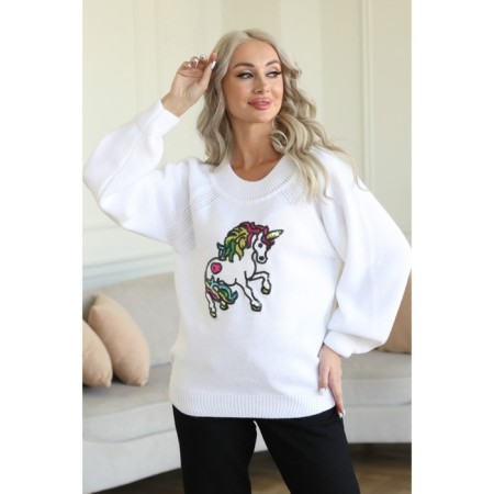 Female sweatshirt, size 44, white color-11