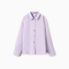 Рубашка детская MINAKU: Jeans collection, цвет лавандовый, рост 134 см