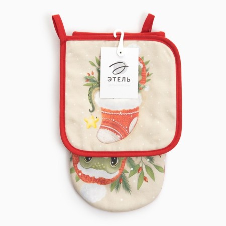 Set of kitchen. Ethel Surprise mittens 15x28cm, 19x19cm severity, 100%HL-3