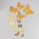 Butterfly cardboard double wings "openwork with gold" set of 12 pcs h = 4-10 cm
