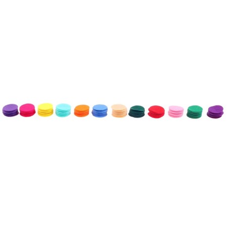 Fetir wheels for creativity and decor "circles", 250 pcs., Size 1 pc. - 2.5 cm, color mix-4