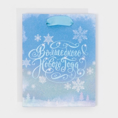 Laminated vertical “Frosty shine”, 12 x 15 x 5.5 cm, New Year-5