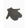 Men's mittens with a folding top with a horseman, khaki color