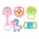 A set of rattles "collect me", with elastic details, 5 pcs, crush me