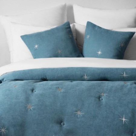 Cover with pillowcases "Belli", size 160x220 cm, blue color-2