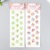 Sticker of rhinestones "Five -pointed flowers" mix 10.7x32 cm
