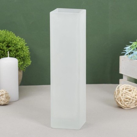 Vase "Five evenings" White matte, straight 21x5.5x5.5 cm, 0.33l