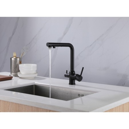 ABBER EMOTION AF8814B kitchen mixer, drinking water output, sliding watering can, black 105618-1