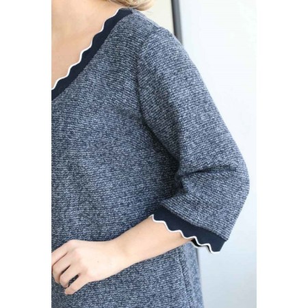 Women's dress, size 50, blue color-3