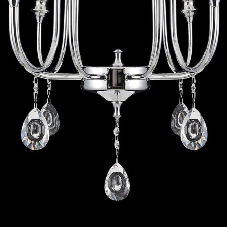 Suspended chandelier Citilux "Riga" CL437221, 81x81x82 cm, 12x60W, E14, gray color-3
